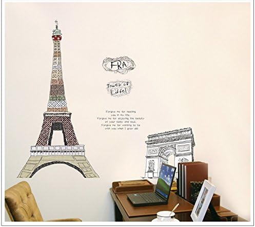 Eiffel Tower triumphal arch Vinyl Wall Stickers Art Mural Decal Bursery Decor