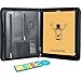 Business Padfolio Folder, Ohuhu Portfolio Organizer with Letter-Size Writing Notepads and Sticky Notes, Zipper Binder for Resume, Office, Business, Interview