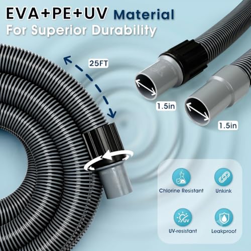 Sepetrel Professional Pool Vacuum Hose and Head – Heavy Duty Hoses with photo 9