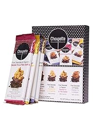Choupette Dark Chocolate Bar Gift Set Variety Pack (8 Bars) - Dark Chocolate Pretzel, Dark Chocolate Popcorn, Dark Chocolate Maple Crunch, Dark Chocolate Potato Chips - Valentines Mothers Day Gift
