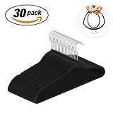 Velvet Hangers IEOKE Clothes Hangers Non Slip Coat Hangers Ultra Thin Space Saving with Heavy Duty 360 Swivel Hanger Hook - 30 pack