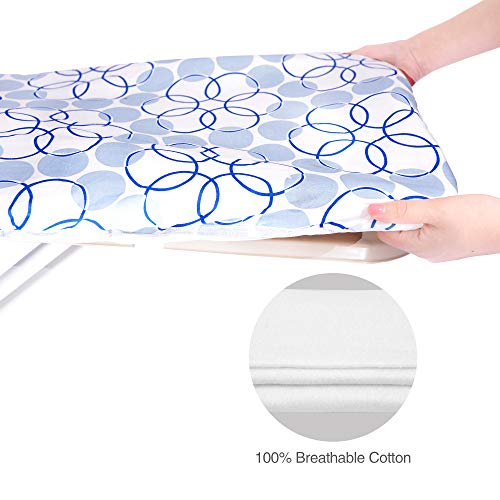 Hansprou Scorch Resistance Ironing Board Cover and Pad Resists Scorching and Staining Ironing Board Cover with Heavy Duty Padded 2 Velcro Straps 15"X 54"
