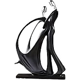 Dancing Couple Figure Resin Lovers Statue Abstract Sculpture Modern Art Desktop Ornament for Home Decor Living Room Decor - Style B
