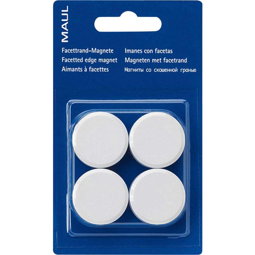 Maul 6175202 Facetterand Magnet pro SB, 0,17 kg, diameter 15 MM, white, 4 (EU)