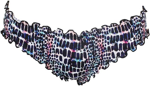 Sundazed Womens Mermaid Ruffled Animal Print Swim Bottom Separates Black M