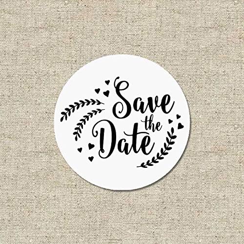 Mixed Media - 120Pcs Save the Date Stickers Engagement Party Invitation Stickers Seals Wedding Party Favors Label Stickers