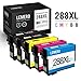 LEMERO Remanufactured Ink Cartridge Replacement for Epson 288 288XL Ink Cartridges for Epson XP-440 XP-446 XP-430 XP-434 XP-330 Printer Ink Cartridges (2 Black, 1 Cyan, 1 Magenta, 1 Yellow)