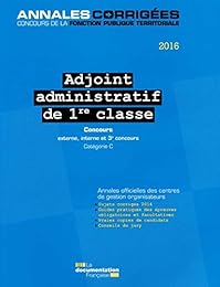 Adjoint administratif de 1re classe 2016