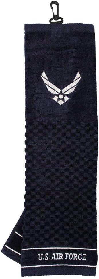 Team Golf Military Air Force Embroidered Golf Towel, Checkered Scrubber Design, Embroidered Logo : Sports & Outdoors
