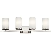 KICHLER Crosby 31" 4 Light Vanity Light Satin Etched Cased Opal Brushed Nickel