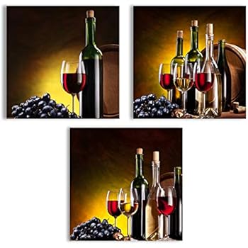 wall26 Canvas Wall Art Abstract Vintage Wine Cup Pictures Home Wall Decorations for Kitchen Streched and Framed - 12