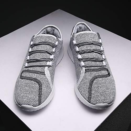 Srenket Mens Casual Athletic Sneakers Mesh Running Shoes Lightweight Tennis Footwear for Men Walking Trail Workout Gray42 - Thumbnail 6