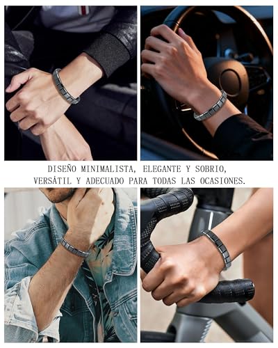VGWON Men's Bracelet, Original Gifts for Men, Gift Man, 10mm Hematite Blue Black Natural Stone Bead Tiger Eye Bracelet, Birthday Gift Man, Anniversary Gifts Man
