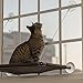 Cat Window Perch, Mounted Cat Bed, Pet Perch with 4 Big Suction Cups, Holds up to 40 lb, Black