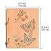 PETAFLOP Photo Album 4x6, Vintage Photo Book with Rustic Wooden Cover Beautiful Butterflies Cutout Design, Holds 120 4 by 6 inch Photos