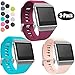 Wepro Bands Compatible with Fitbit Ionic SmartWatch, Watch Replacement Sport Strap for Women Men Kids, Small, Teal, Blush Pink, Fuchsia