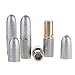 Coobbar 5pcs Silver Bullet Shape Empty Refillable Bottle Lip Gloss Tube Lip Balm Bottle Container Rotating Lipstick Holder Mini Sample Bottle