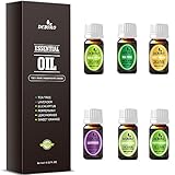 Aromatherapy Essential Oils Kits - DEBORO (2018 New Design) 100% Pure Therapeutic Grade Gift Sets for Oil Diffuser, Massage Including Tea Tree/Peppermint/Sweet Orange/Lavender/Eucalyptus/Lemongrass