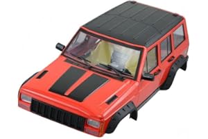 RCJUMPANT 1/10 RC Crawler Hard Body Shell Kit - 313mm Wheelbase Cherokee Body for Axial SCX10, SCX10 II 90046, 90047 & TRX4 Kits (Red)