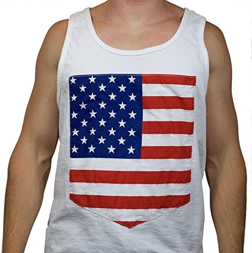 Pocket Pioneers Men's 2nd Amendment Giant Pocket Tank L White