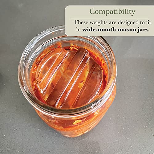 Elementi Fermentation Weight Set of 4 Glass Fermentation Weights