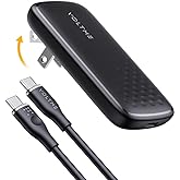VOLTME USB C Charger, 65W PD 3.0 Wall Charger with 3.3FT Cable, Ultra Slim USB C Power Adapter with Foldable Plug Compatible 