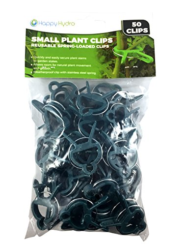 Spring-Loaded Plant and Vine Clips, Indoor Outdoor Ties Support Flowers and Stalks (50 Pcs)