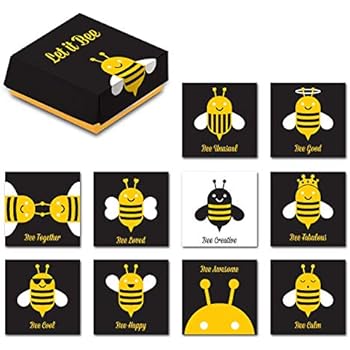 Tsoomi Magnets Inspiring Bee Magnets: 10 Bee-Themed Home, Office, or Kitchen Refrigerator Magnets with Colorful Insect Designs and Fun, Special Messages