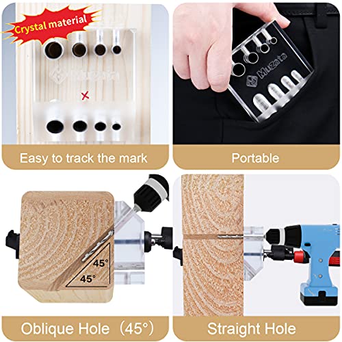 Muzata Drill Guide for Cable Railing Kit Lag Screw Fitting Wood Post