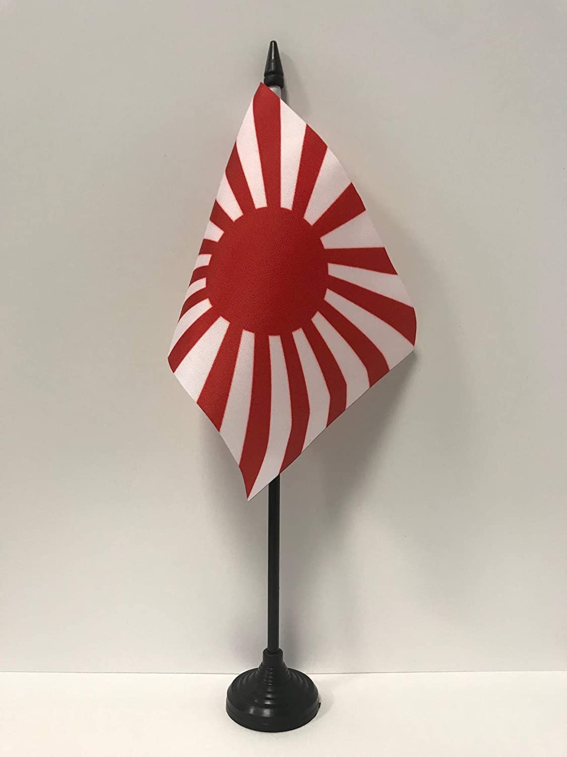 AZ FLAG - Japan WWI Table Flag 4'' x 6'' - Imperial Japanese Office Mini Banner 100% Polyester 15 x 10 cm - Mini Desk Flag with 10'' Pole and Black Plastic Base