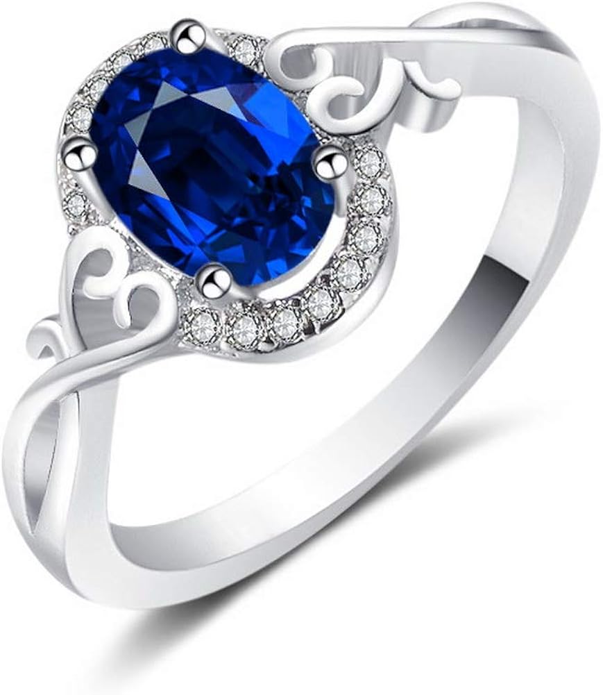 YAZILIND Anillo De Bodas Chapado En Oro Corte Princesa Zirconia Cúbica
