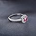 JewelryPalace Round 1.2ct Created Pink Sapphire 925 Sterling Silver Ring Size 7