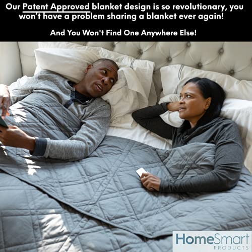 HomeSmart Split Weight King Size Weighted Blanket [The Original Split