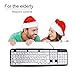 USB Wired Keyboard，Attoe Vision Keyboard with Large Print Letter and White Keys & Black Letters Keyboard, for People Who Needs or Loves Keyboard with Big Letters(Black)