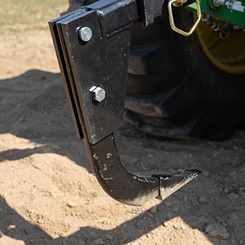 Titan Attachments Hitch Mounted Ripper Box Scraper V2, 16in Shank, Fits