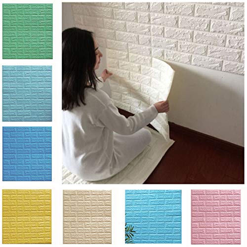 PinShang 3D Waterproof Brick Grain Self-Adhesive Heat Insulation Sound Absorbing Foam Wall Sticker Emerald