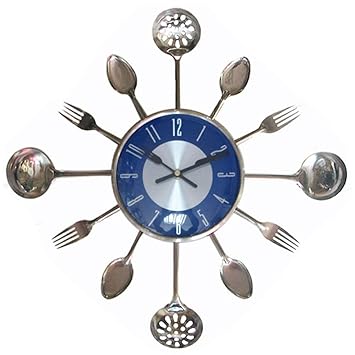 Amazon Com Weiyyy 18inch Large Decorative Wall Clocks Metal Spoon