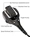 Speaker Mic with Reinforced Cable for Motorola Radios XTS1500 XTS2500 XTS3000 XTS5000 PR1500 HT1000 MTS2000 (XTS 1500 2500 3000 5000), Replacement Shoulder Microphone of PMMN4051 PMMN4051B