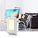 Houzetek Wall Mount Charger, 2 USB Ports & 4 AC Outlets LED Night Light Charging Station, Surge-Protected Power Socket Extender Topside Phone Holders