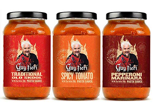 Guy Fieri Old Skool Traditional Suace 25 oz Spicy Tomato Sauce 25 oz Pepperoni Marinara Sauce 25 oz (3 Pack) - Thumbnail 4