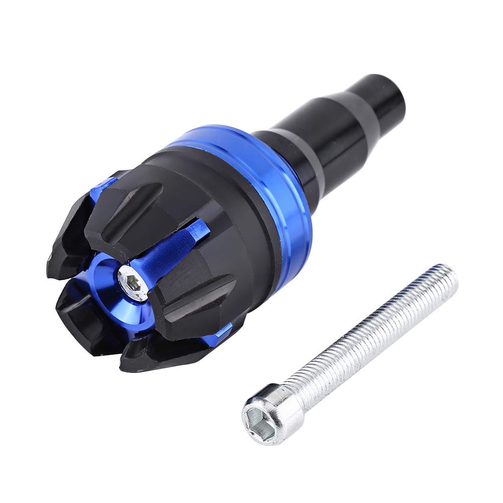 Hlyjoon Moto Modified Frame Sliders Motorcycle Anti Crash Slider Protector CNC Aluminum Alloy Motorbike Wheel Axle Slider Falling Protection ​for Universal (Blue)