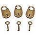 Kathson Old Vintage Antique Style Mini Archaize Padlocks Key Lock With key (Lot Of 3)