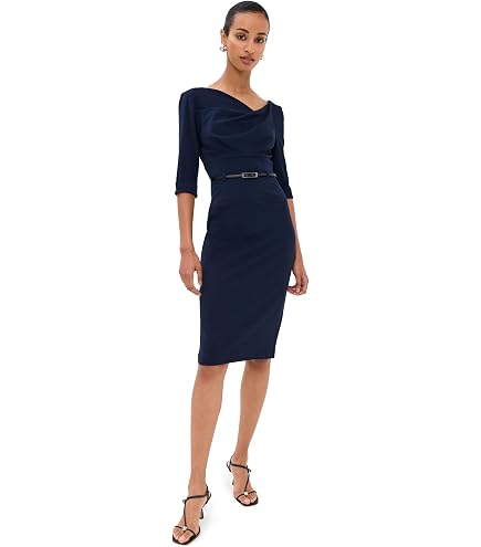 black halo dresses on sale Women's Honey Sheath Dress, Black, 2 : Clothing, Shoes & Jewelry Size:14.5 Small 32-33 Sleeve Blazer Gray Slacks Black Concealed back zip SCH007312_CLB_L