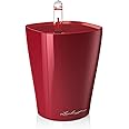 Lechuza 14960 Mini Deltini Self-Watering Garden Planter, Scarlet Red High Gloss