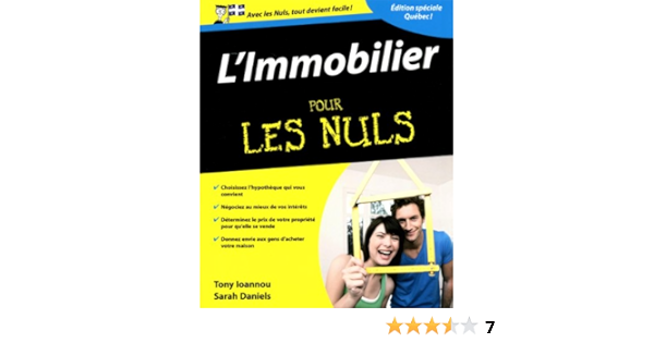 L Immobilier Pour Les Nuls Editon Speciale Quebec Amazon Ca Ioannou Tony Daniels Sarah Books