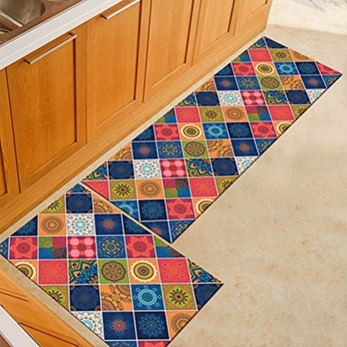 JWANS Floor Mats Black White Marble Print Bathroom Kitchen Anti Slip Carpet Doormat Rugs for Living Room