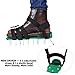 Ohuhu Lawn Aerator Spike Shoes, Aerating Lawn Soil Sandals with Metal Buckles and 3 Adjustable Straps, One Size Fits All for Aerating Your Lawn or Yard (Green - Upgraded Version)