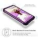Lontect Compatible Galaxy S9 Heavy Duty Three Layer Hybrid Sturdy Armor High Impact Resistant Protective Cover Case for Samsung Galaxy S9, Purple/Black