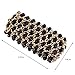 Kaymen Jewelry Luxury Gold Plated Cross Chians and Crystal Stone Knit Exaggerated Bangles Bracelets for Women 5 Colors (Black)