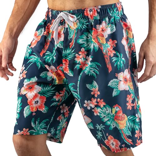 Kanu Surf Mens, Barracuda Swim Trunks (Regular & Extended Sizes), Fiji Navy, XX…